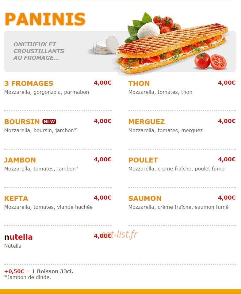 Pizza Crousty — carte page 6
