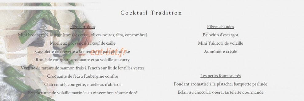 Chef Saveur — carte page 1