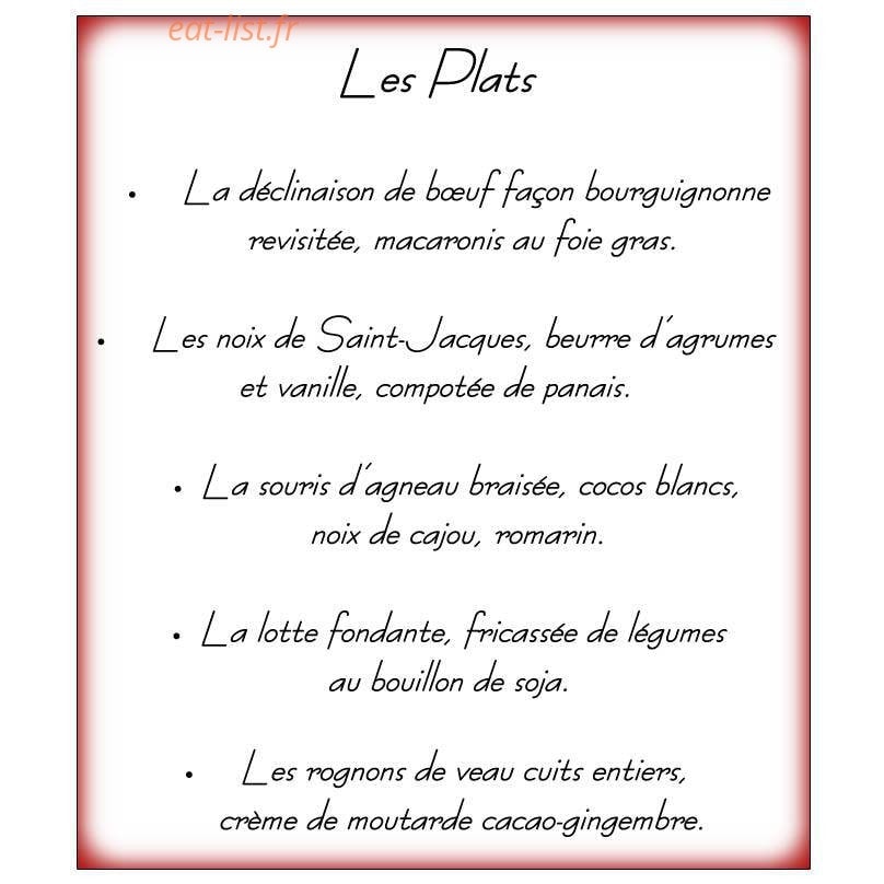 Le Bistro Gourmand — carte page 2