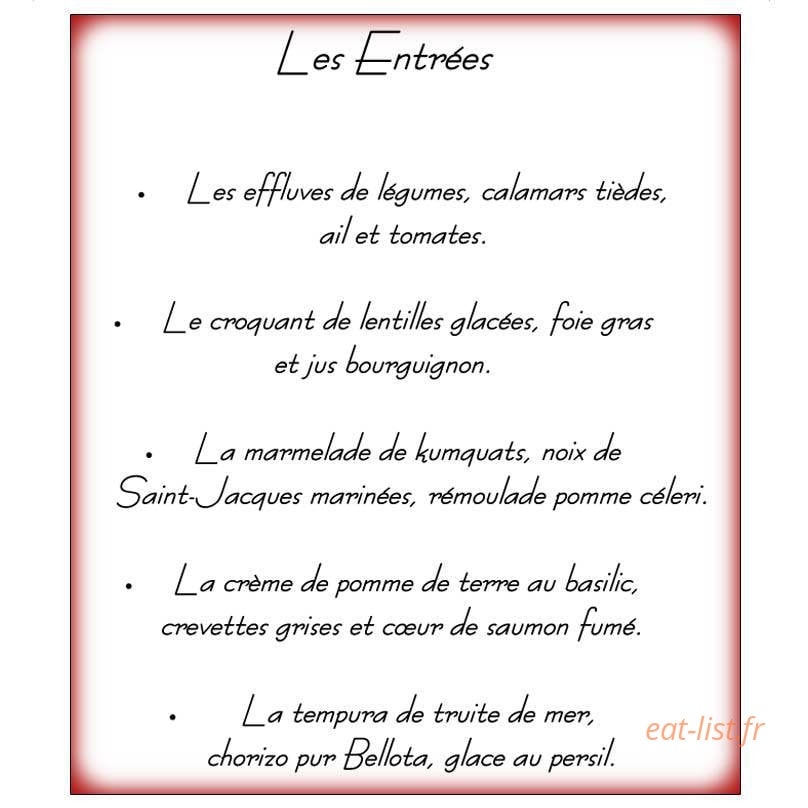 Le Bistro Gourmand — carte page 1