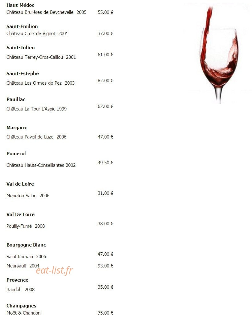 Le Bistro Gourmand — carte page 9