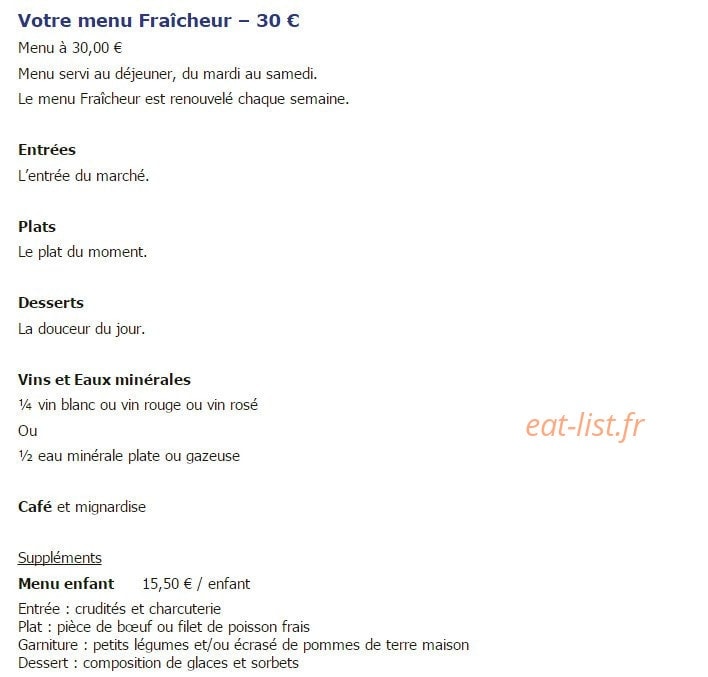 Le Bistro Gourmand — carte page 5
