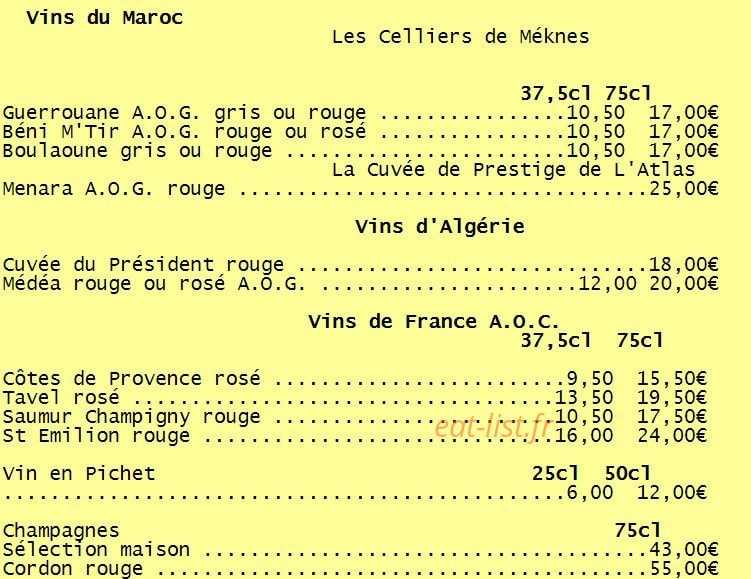 Les Délices du Maroc — carte page 5