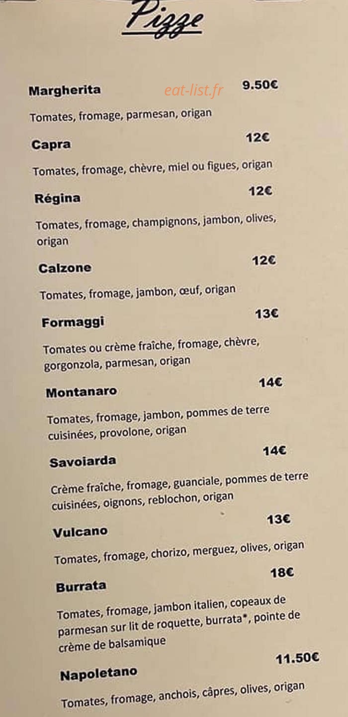 Chez Pépito — carte page 1