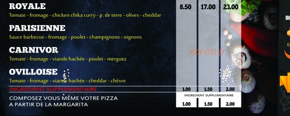 A L'express pizza — carte page 3