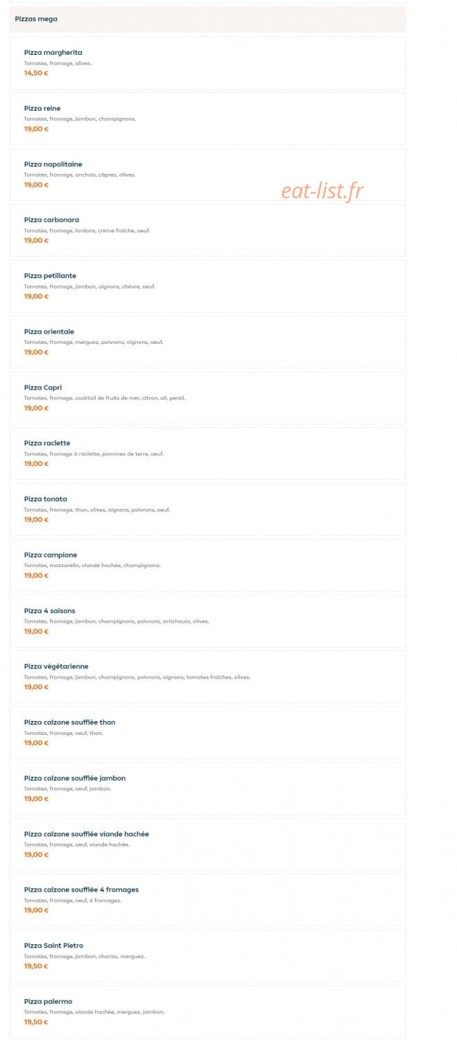 Allo Pizza — carte page 6