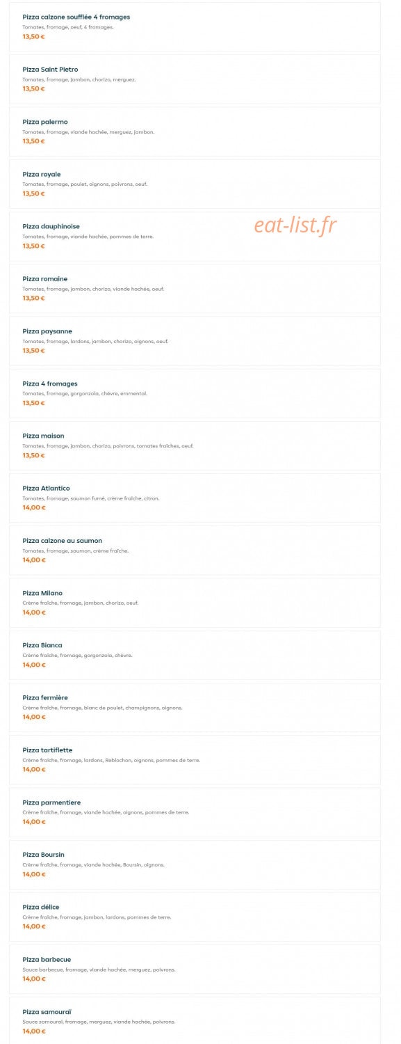 Allo Pizza — carte page 5