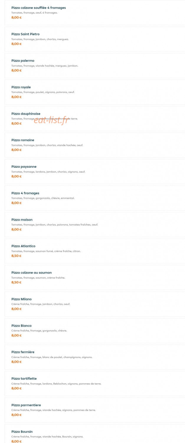 Allo Pizza — carte page 3