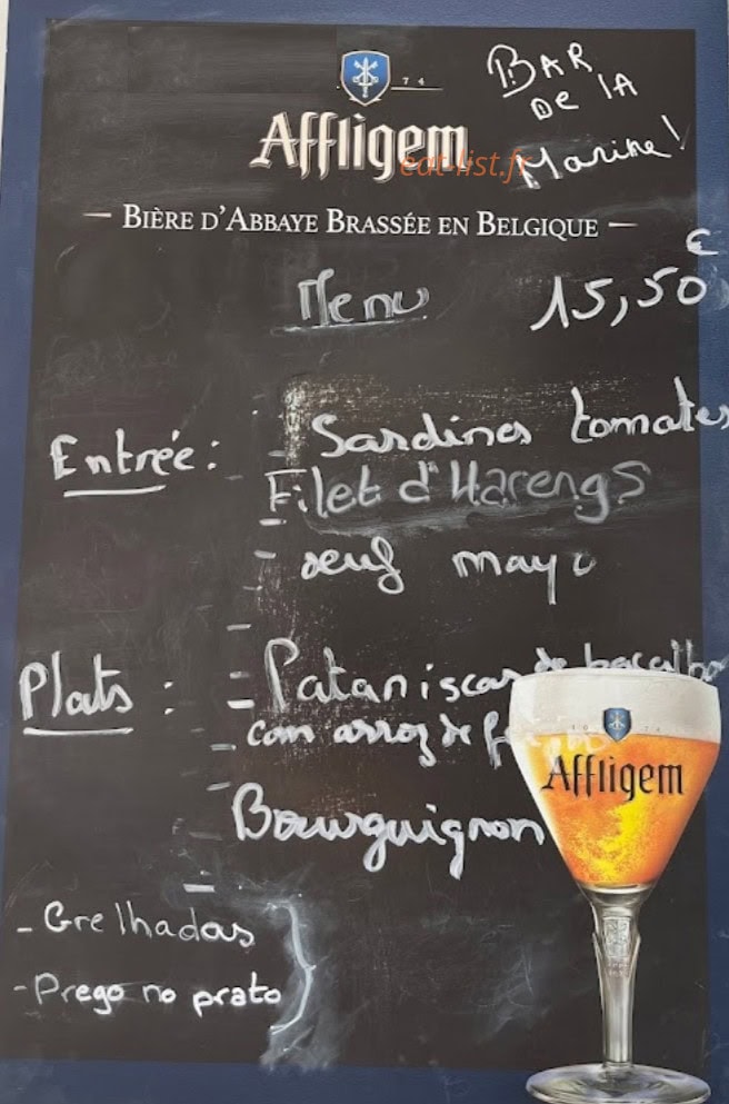 Bar de la Marine — carte page 1