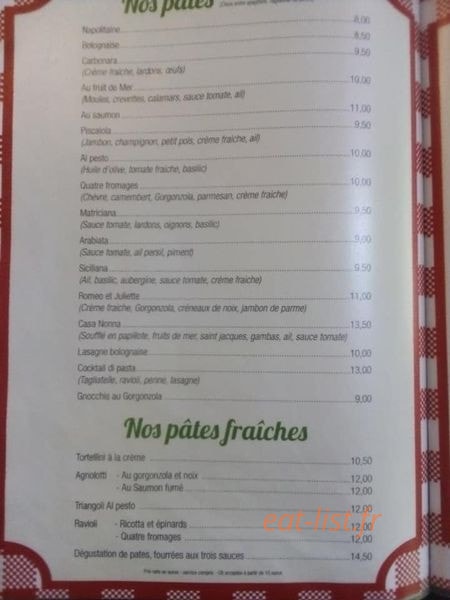 Casa Nonna — carte page 2