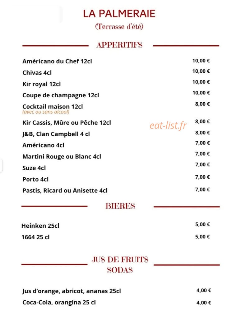 La Palmeraie — carte page 5