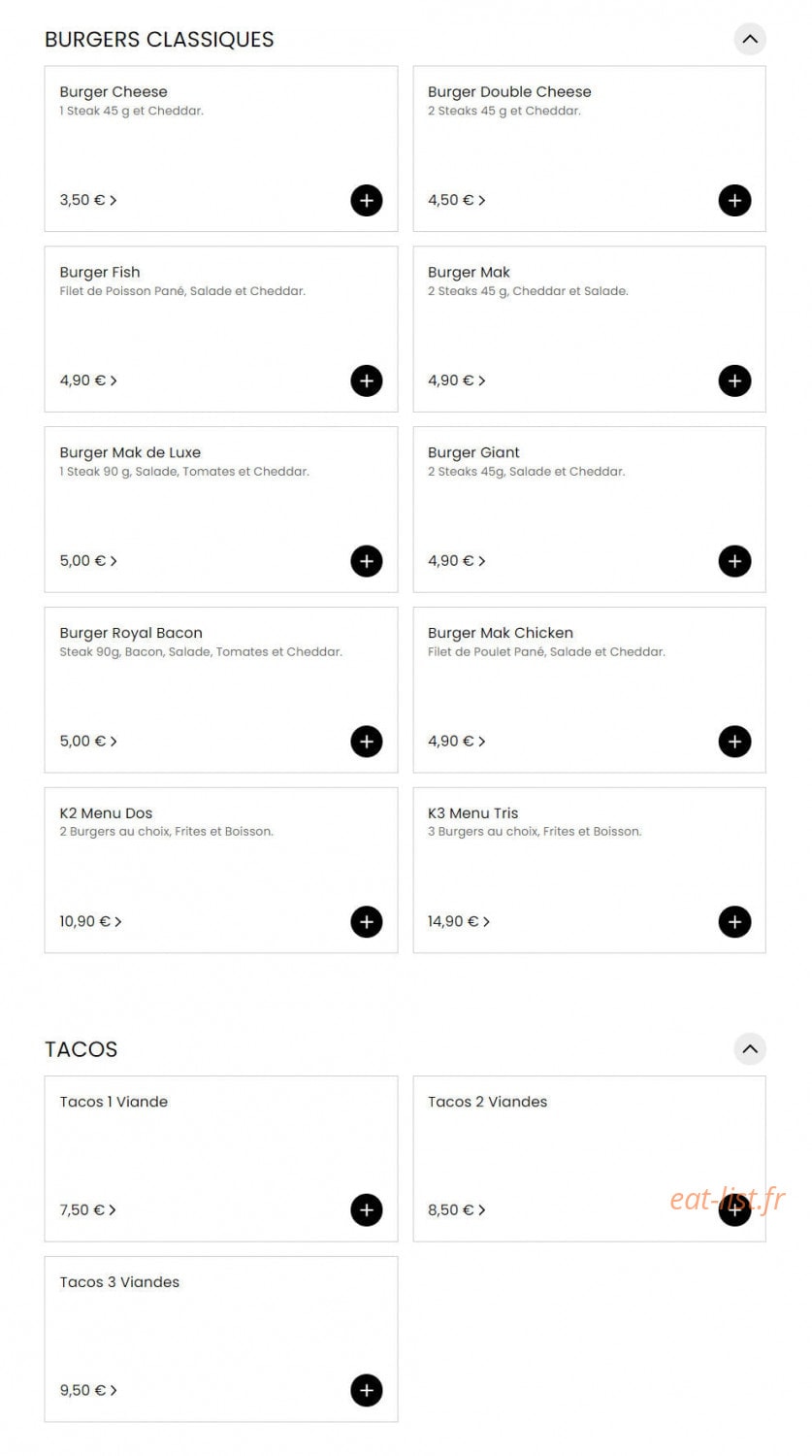 Master food — carte page 4