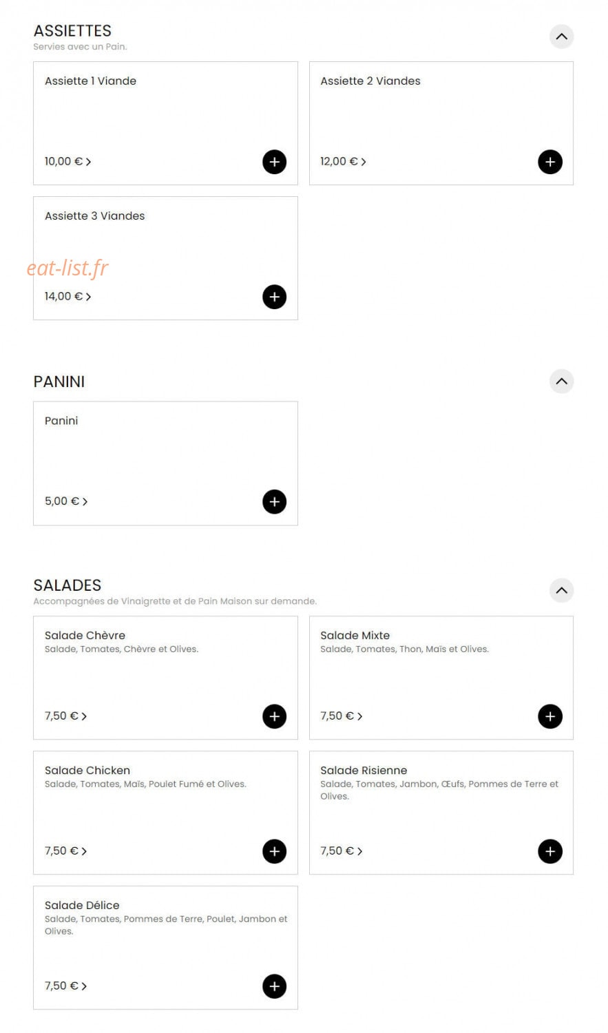 Master food — carte page 5