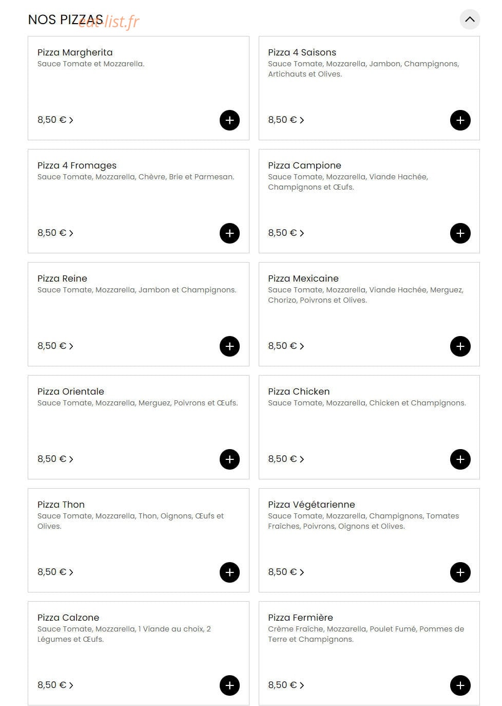 Master food — carte page 2