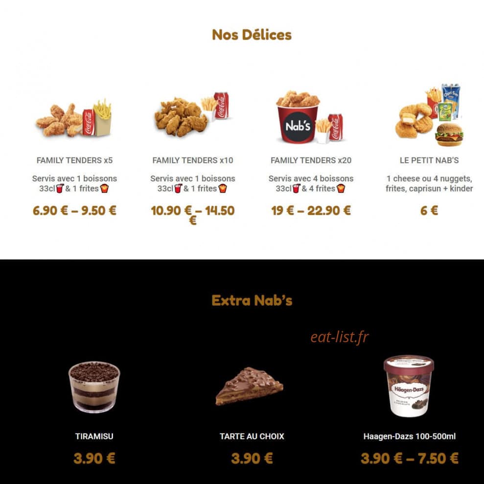 Nab’s — carte page 5