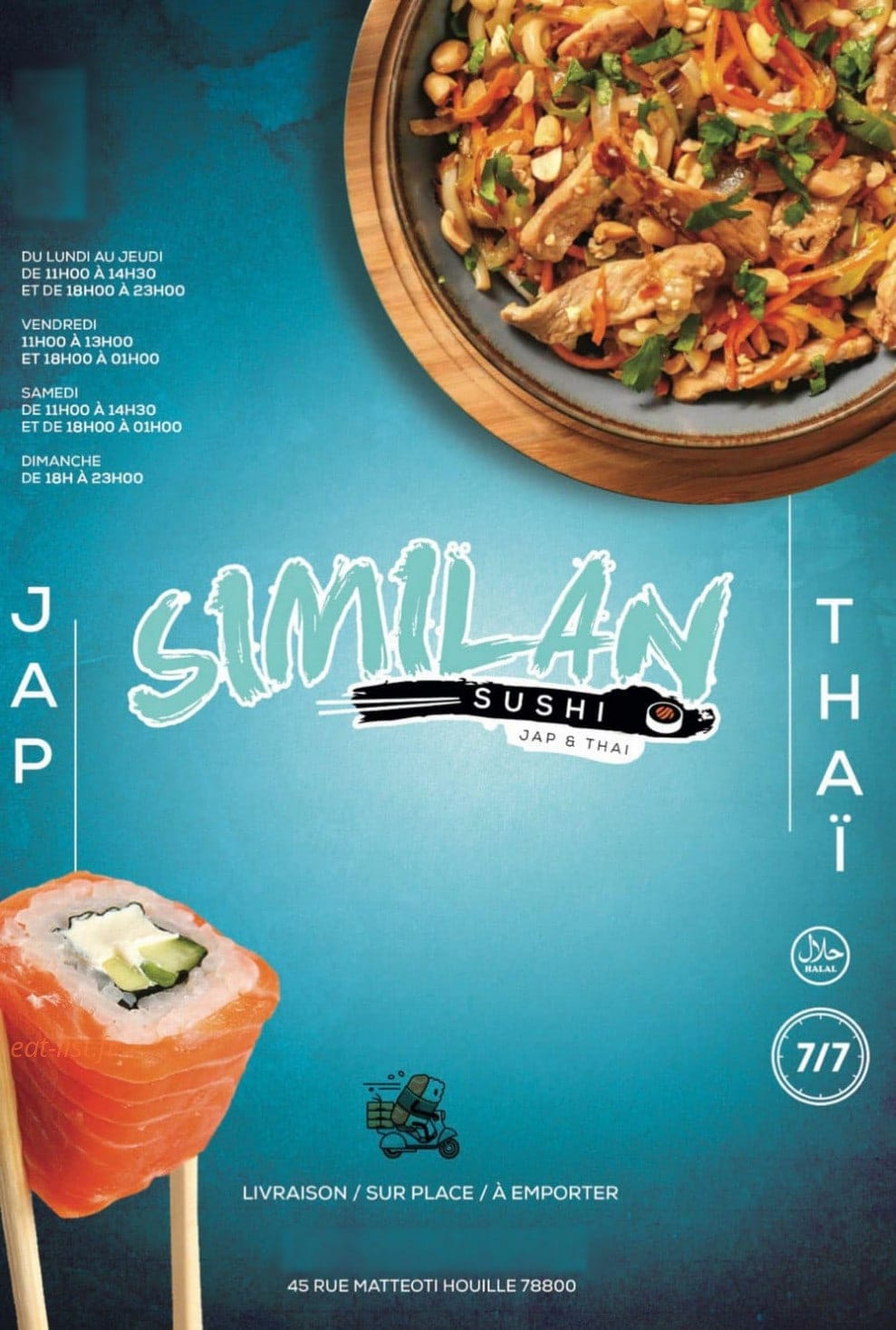 Similan Sushi — carte page 1