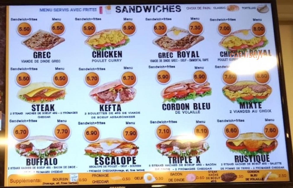 Snack Gare — carte page 1