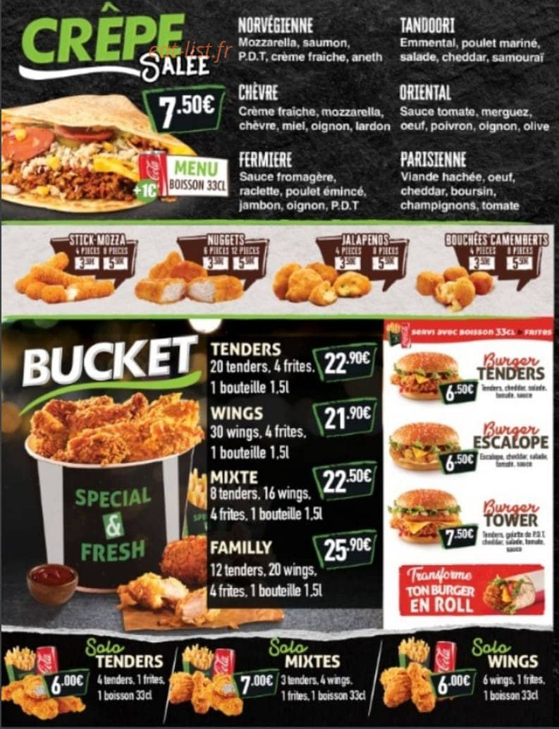 Special  et Fresh — carte page 2