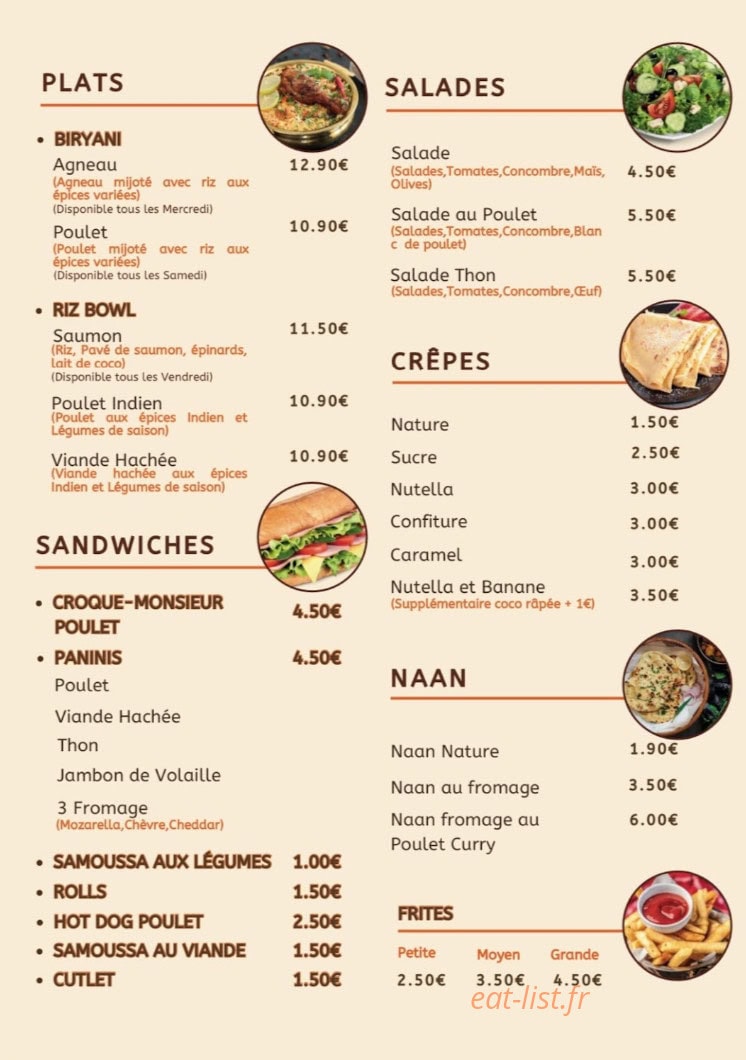 Sweet and tea — carte page 2