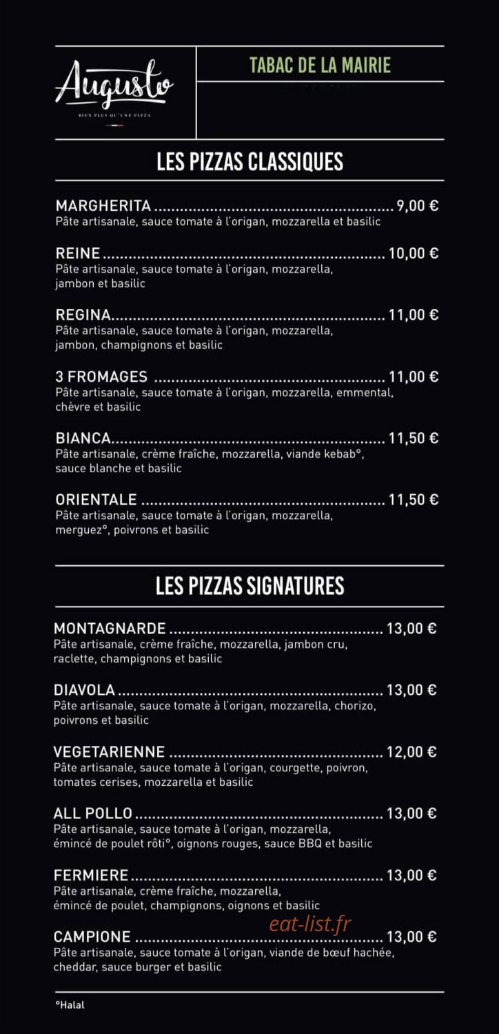Tabac Bar de la Mairie — carte page 1