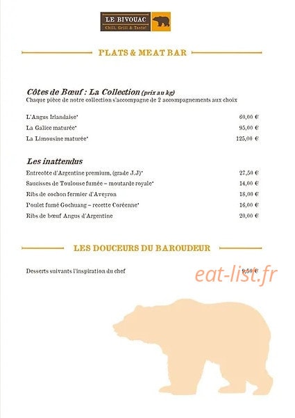 Le Bivouac — carte page 3
