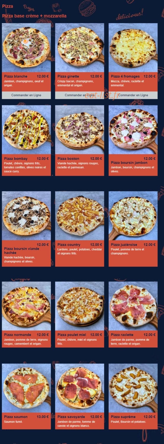 Utopic restaurant — carte page 2