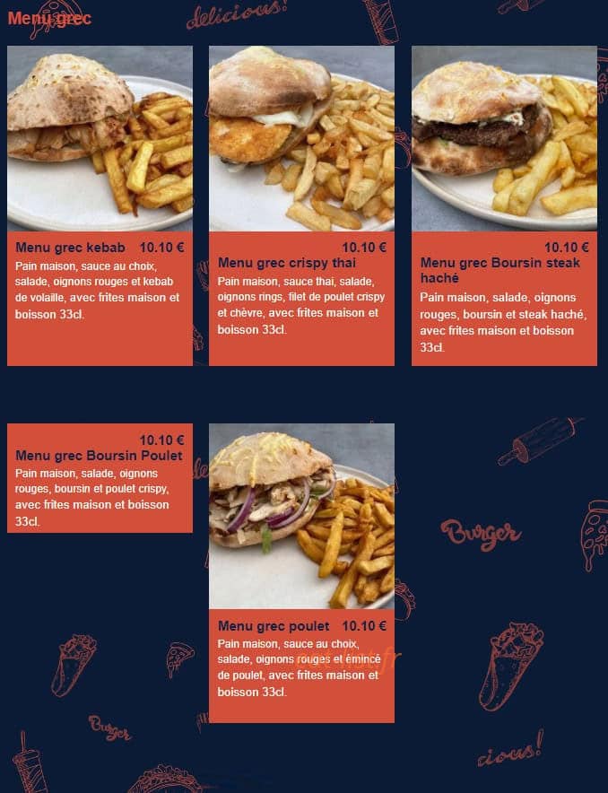 Utopic restaurant — carte page 7