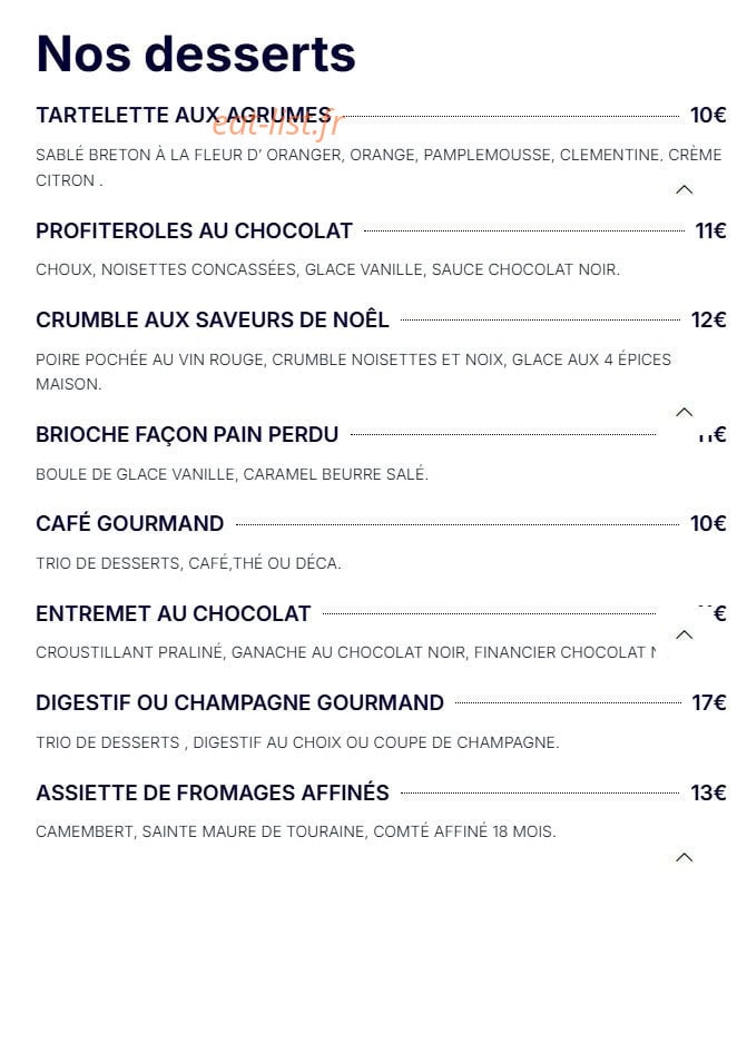 La Table du Liberty — carte page 4