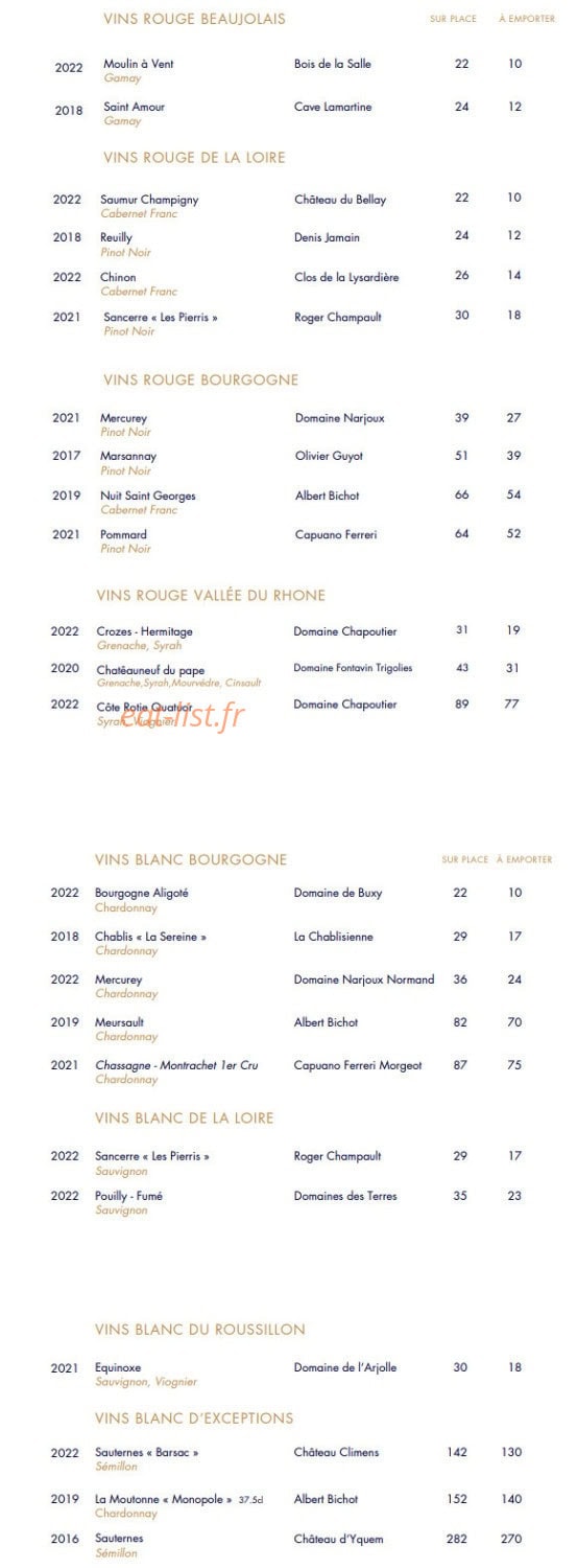La Table du Liberty — carte page 11