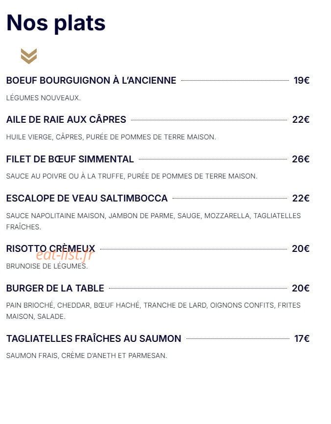 La Table du Liberty — carte page 3