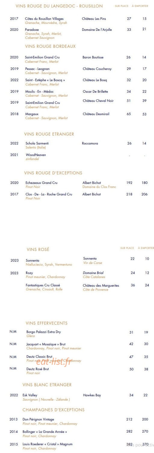 La Table du Liberty — carte page 12