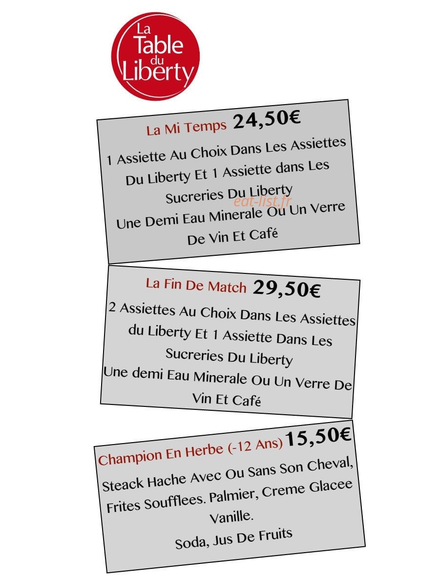 La Table du Liberty — carte page 4
