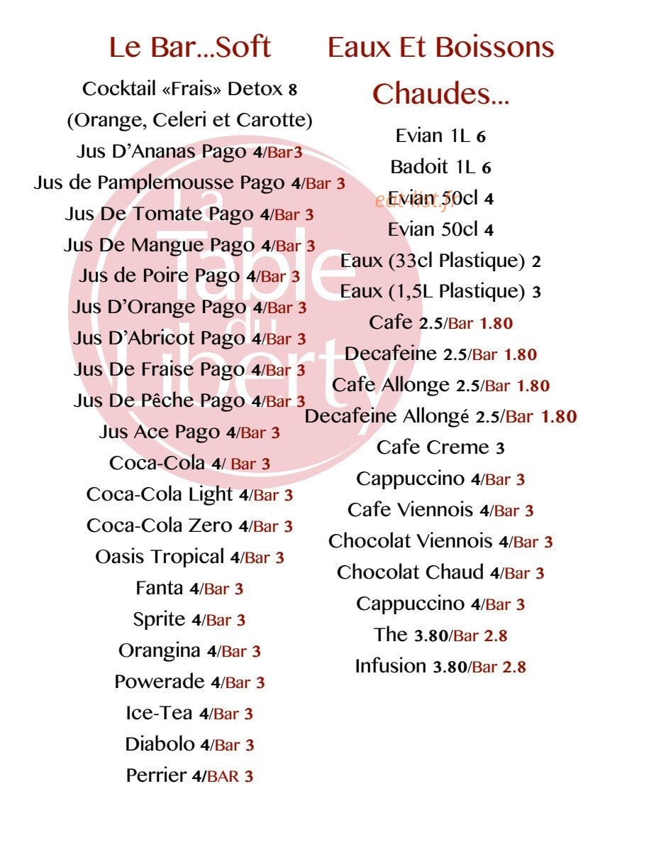 La Table du Liberty — carte page 7