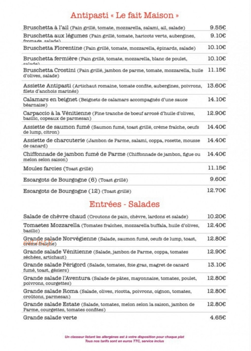 L'Aventura — carte page 2