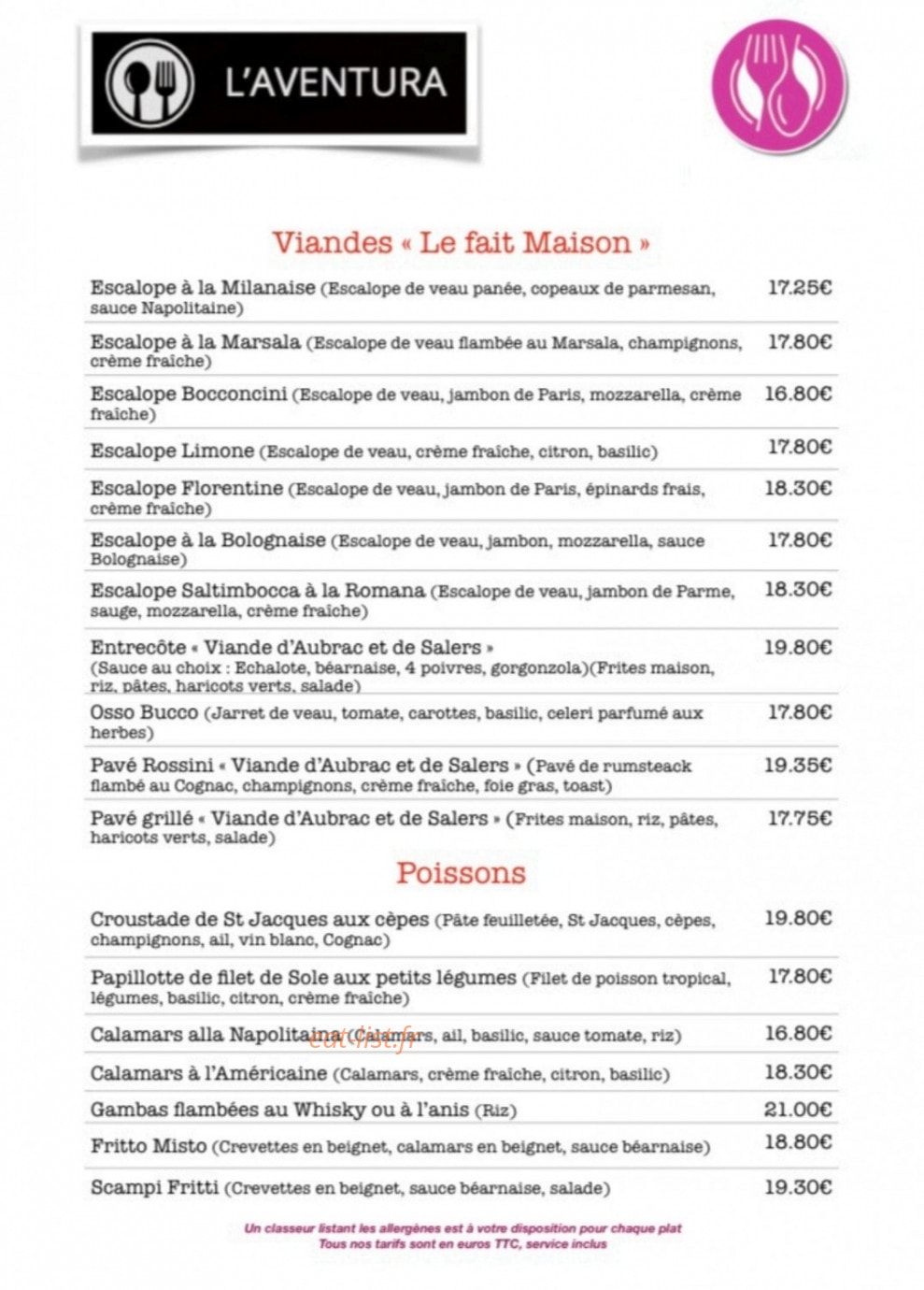 L'Aventura — carte page 1