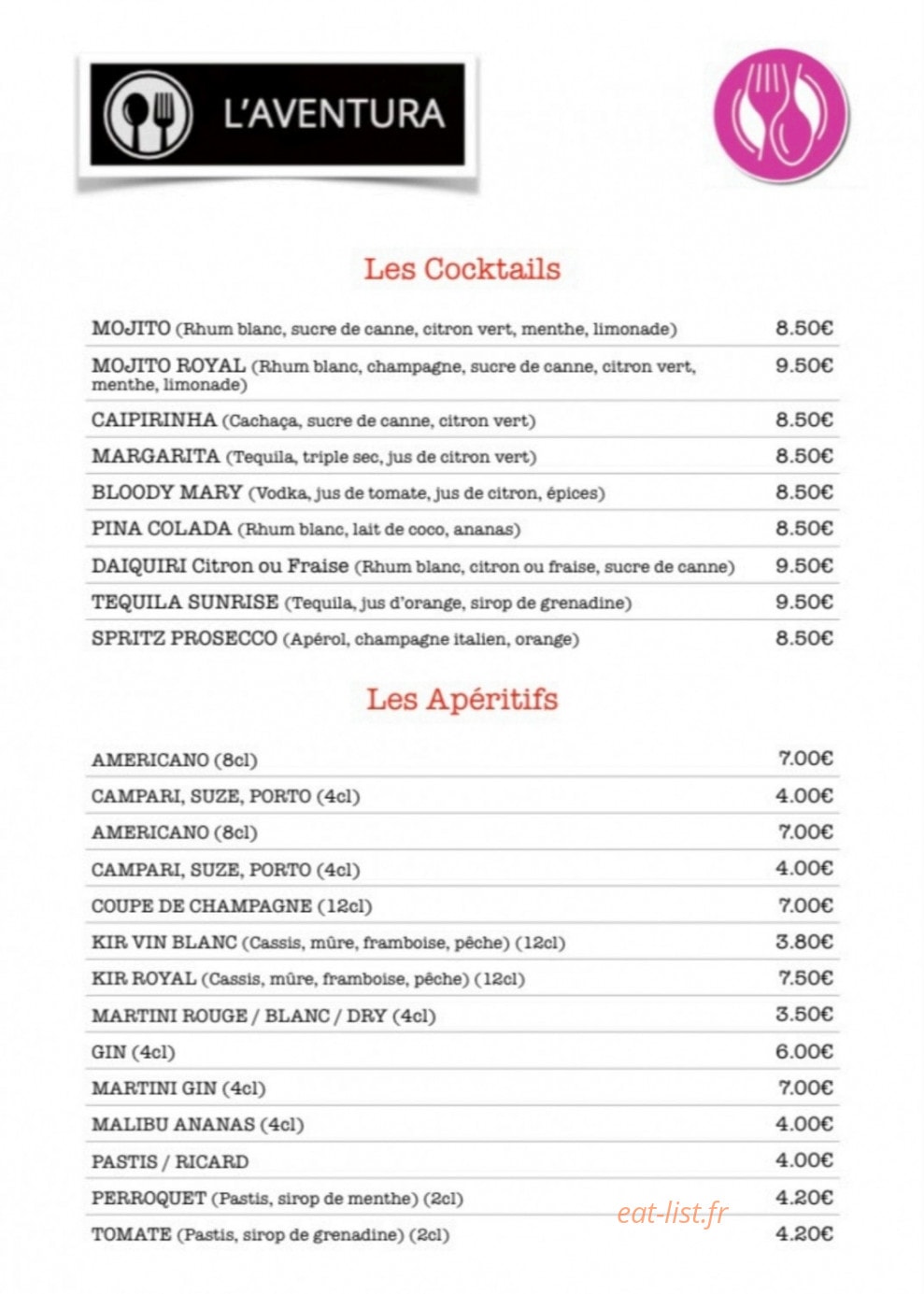 L'Aventura — carte page 6