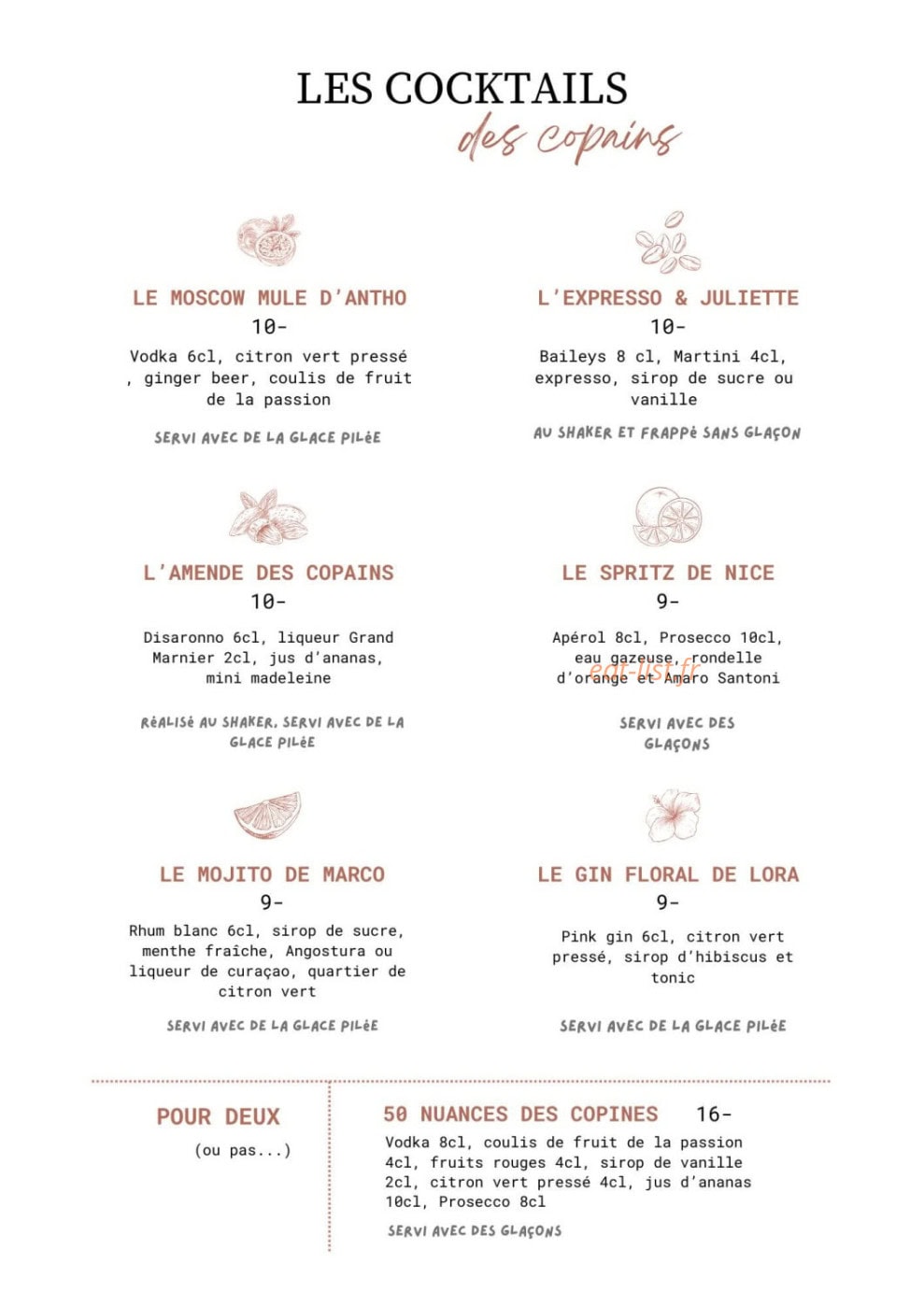Chez les Copains — carte page 3