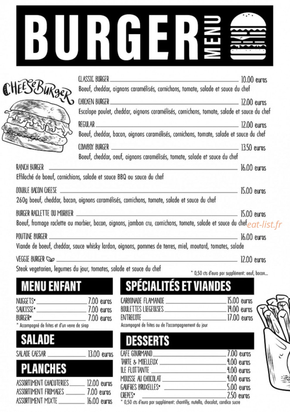 The Club House — carte page 1
