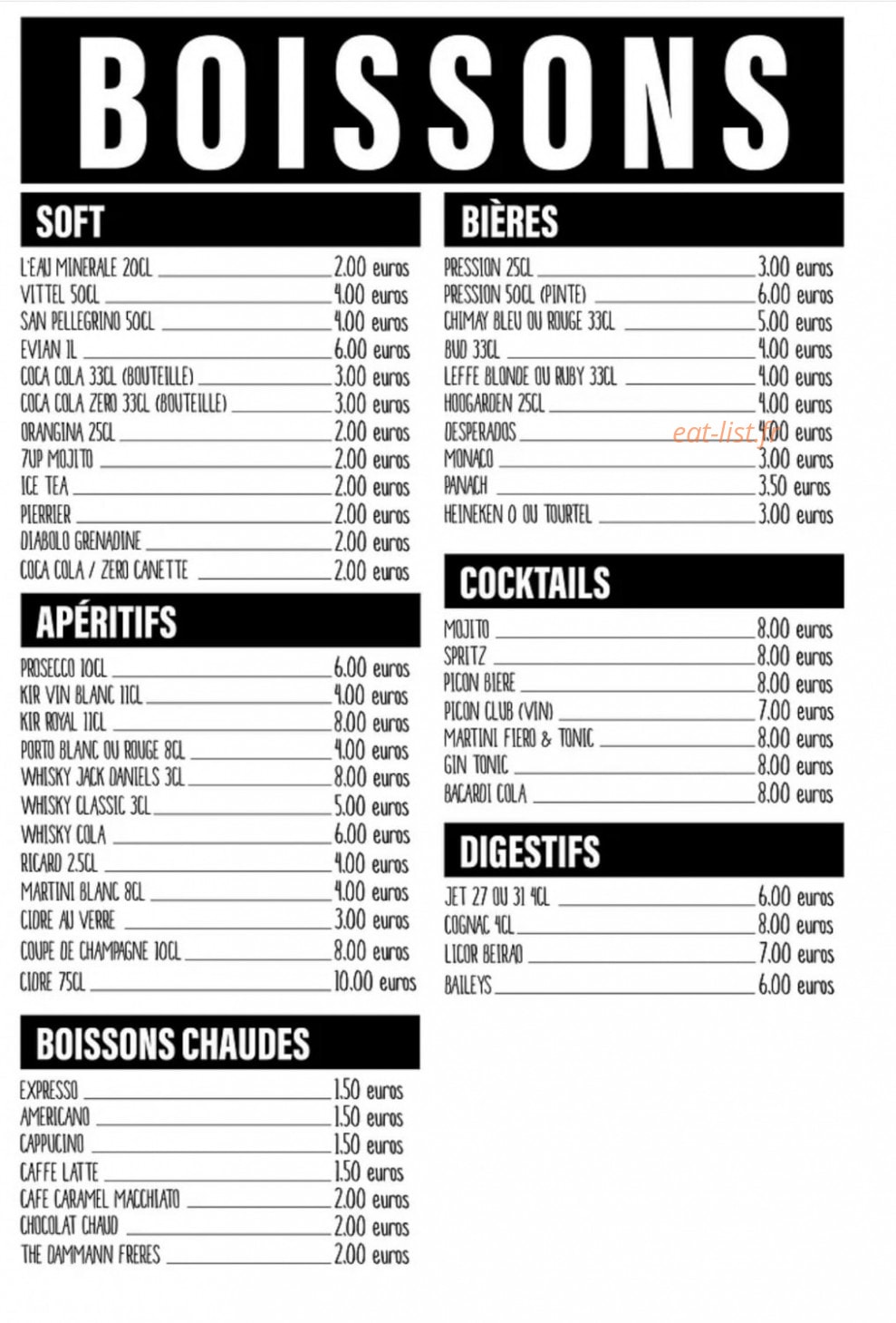 The Club House — carte page 2