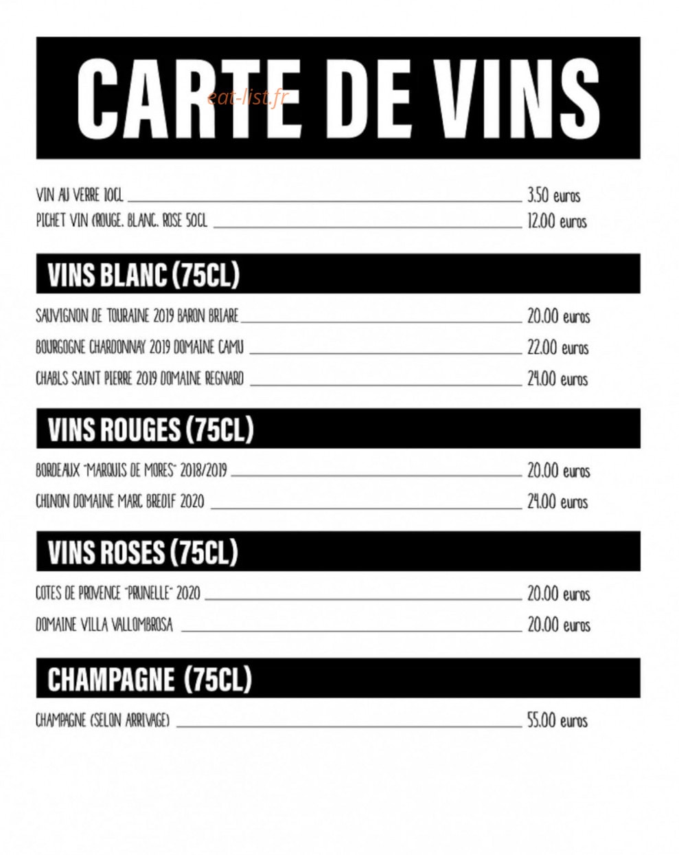 The Club House — carte page 3