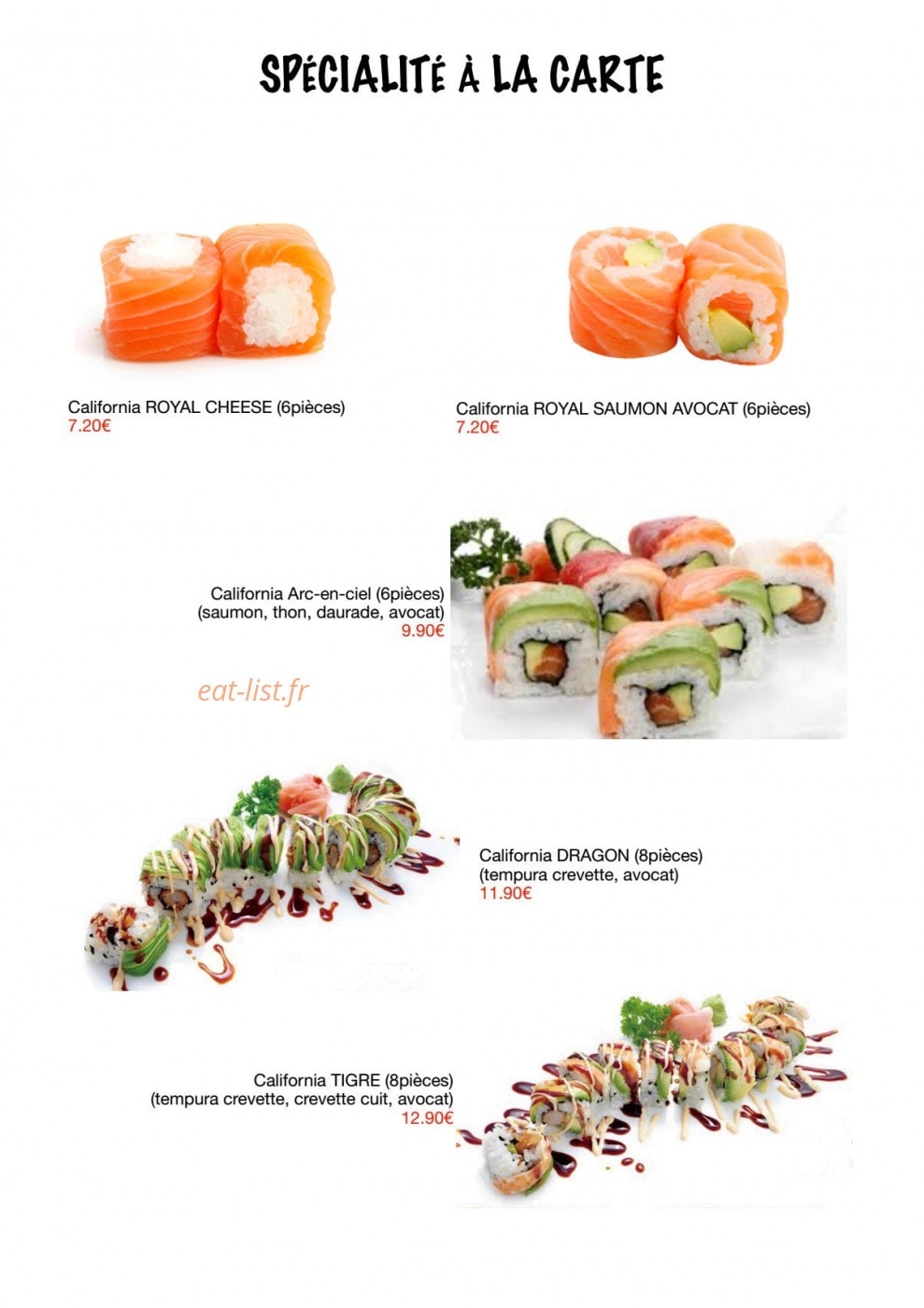 Carte et menu de Royal kyoto à Carrieres Sous Poissy — Spécialités