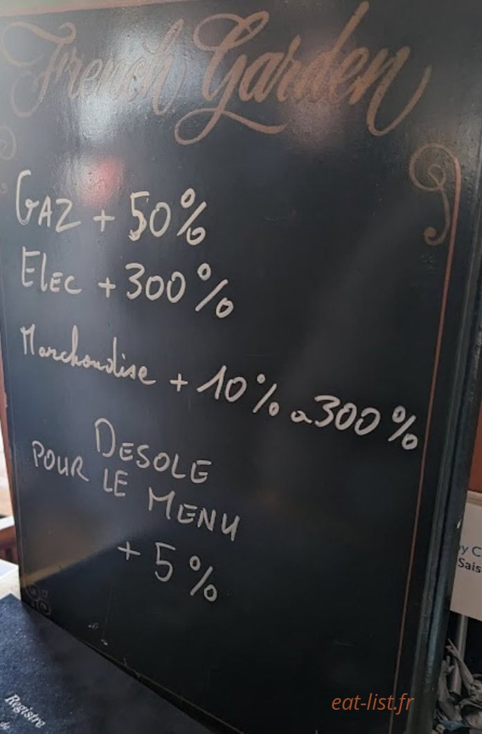 Carte et menu de A l'Aviation à Voisins le Bretonneux — Exemple de menu