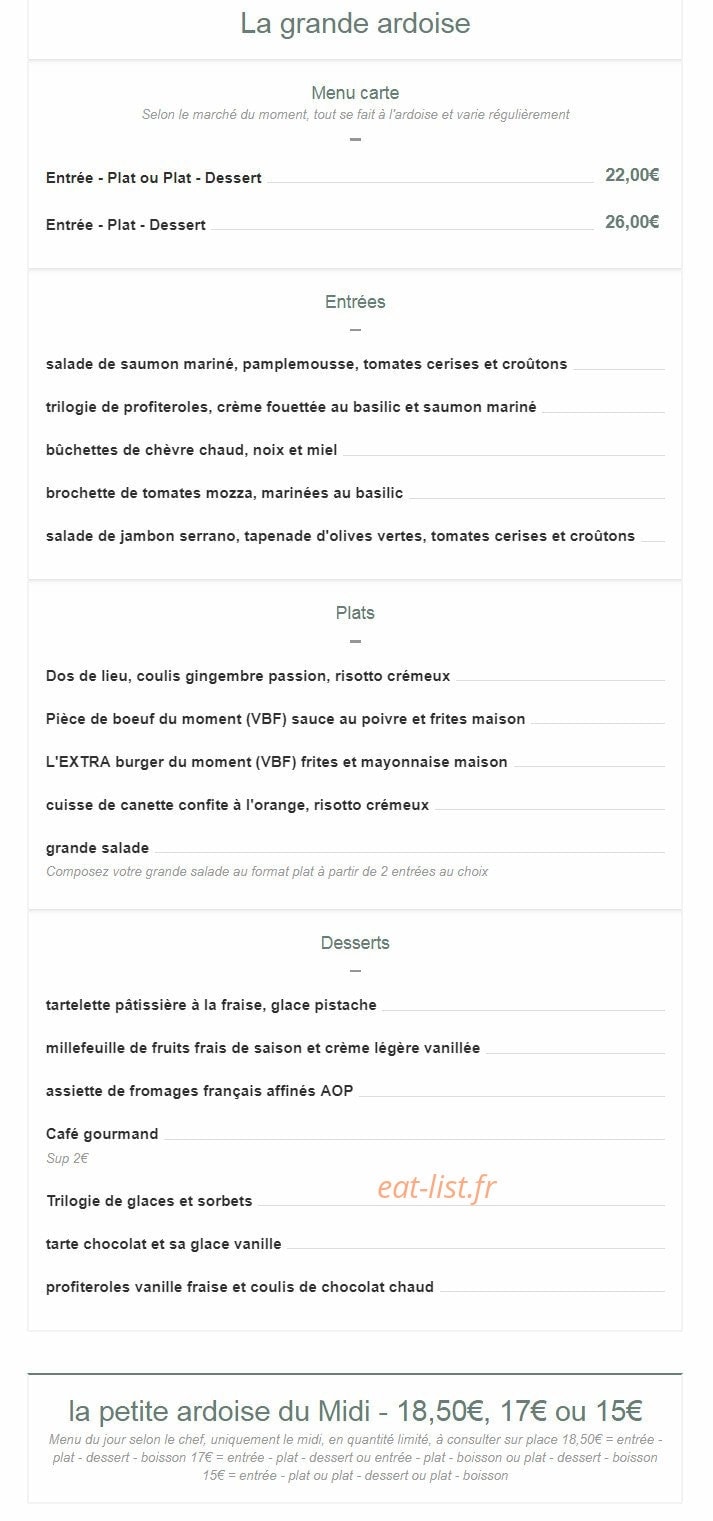 Fab's — carte page 1