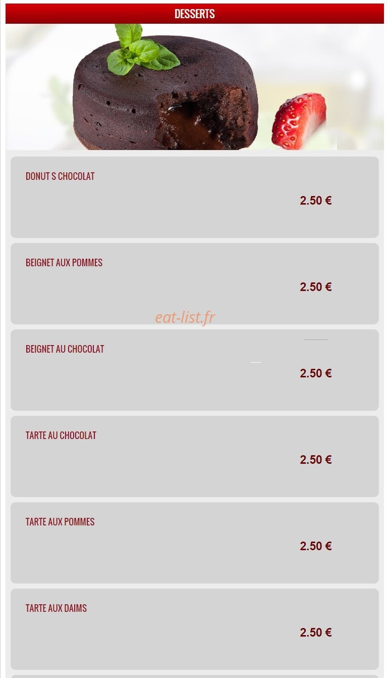 Pizza Show — carte page 20