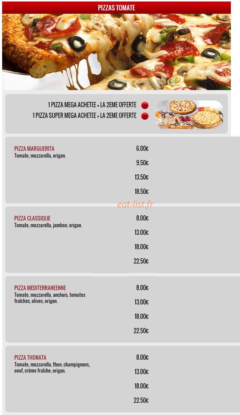 Pizza Show — carte page 3