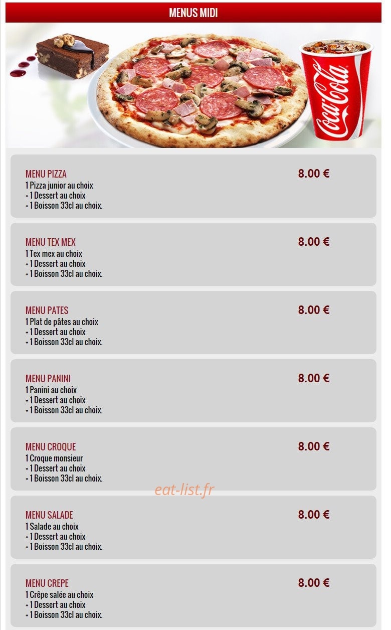Pizza Show — carte page 2