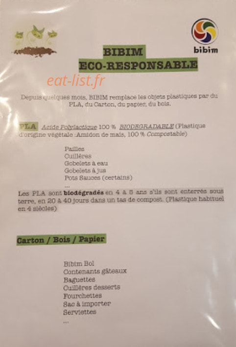Bibim — carte page 1