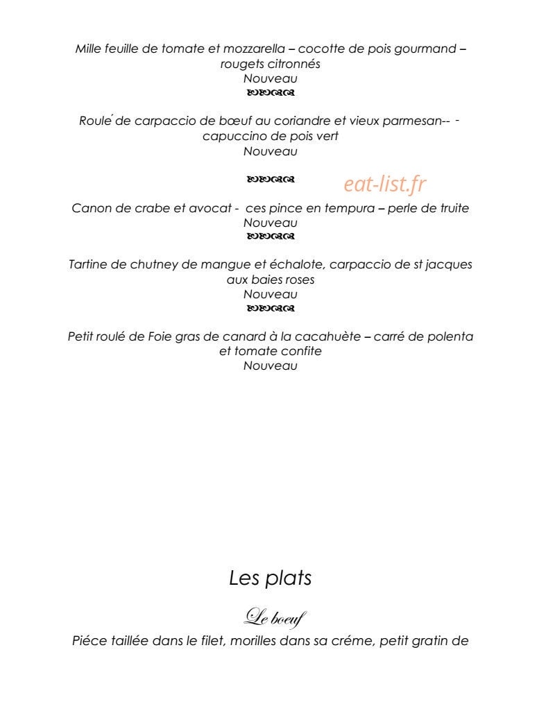 Frankewitz Traiteur — carte page 2