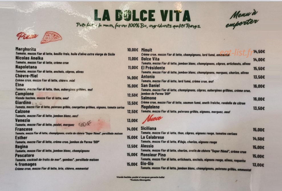 La Dolce Vita — carte page 1