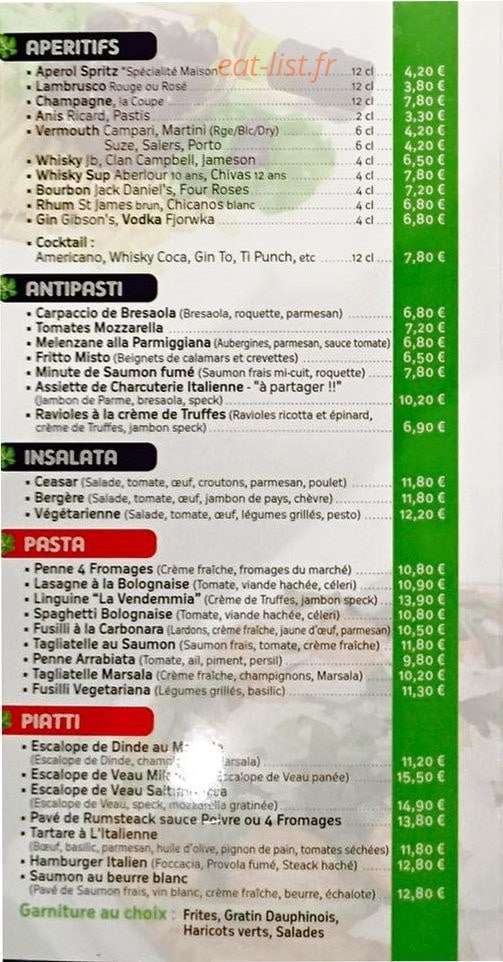 La Vendemmia — carte page 2